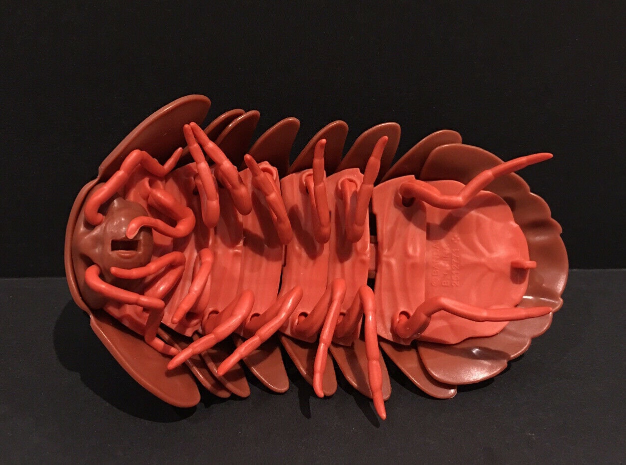 Plastic Pill Bug Roly Poly Insect Potato Bug Isopod Figure w/Moving Parts - REDDISH BROWN Color 14cm