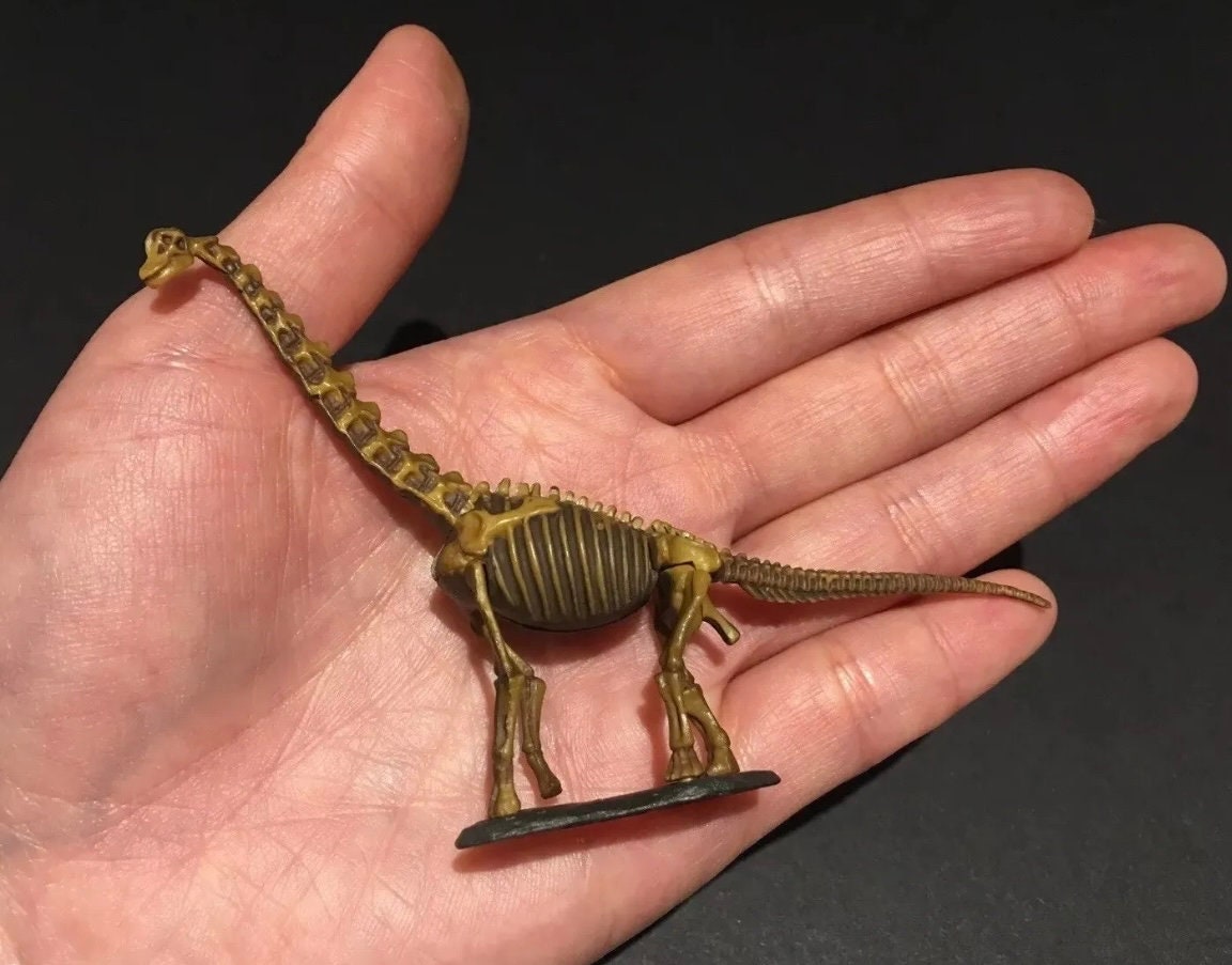 Vintage Kaiyodo Series 2 Brachiosaurus Skeleton Dinosaur Dinotales Plastic Miniature Figure