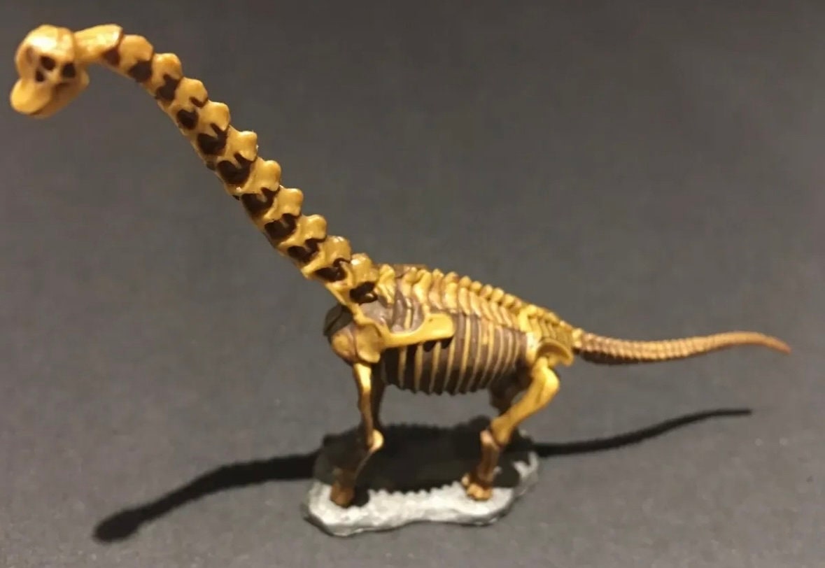 Vintage Kaiyodo Series 2 Brachiosaurus Skeleton Dinosaur Dinotales Plastic Miniature Figure
