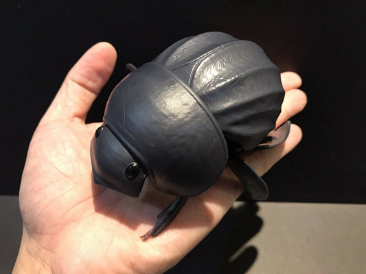 Plastic DUNG BEETLE Insect Bug Dango Mushi Figure w/Moving Parts - BLACK Color
