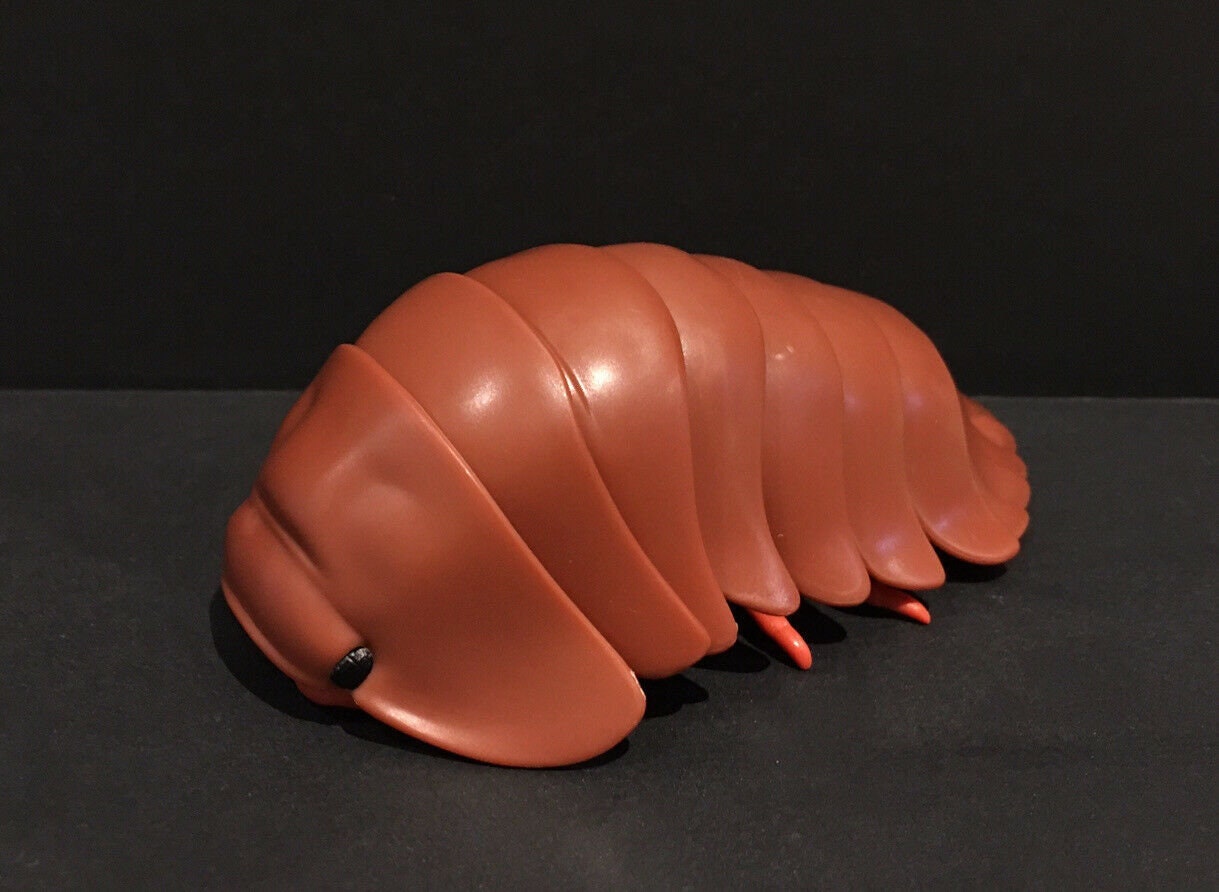 Plastic Pill Bug Roly Poly Insect Potato Bug Isopod Figure w/Moving Parts - REDDISH BROWN Color 14cm