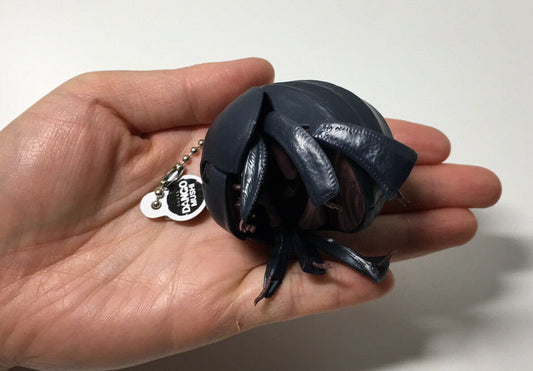 Plastic Dung Beetle Dango Mushi KEYCHAIN Figure w/Moving Parts - Black Color 9cm