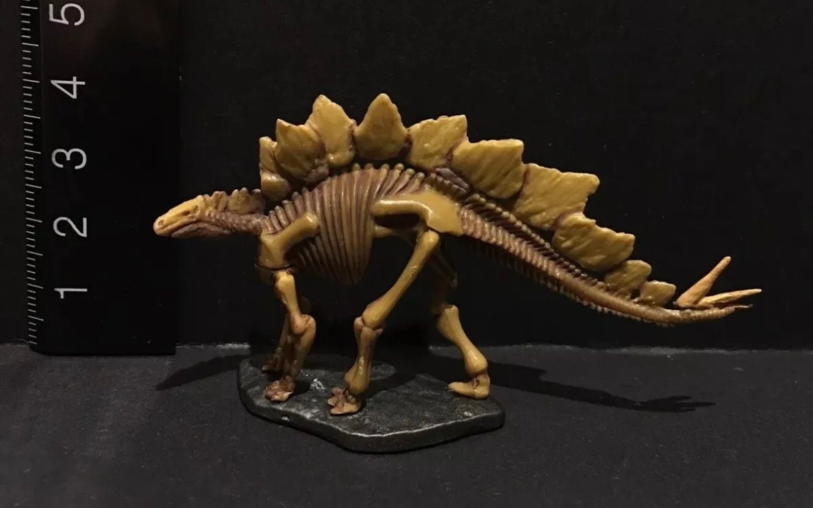 Vintage Kaiyodo Series 2 Stegosaurus Skeleton Dinosaur Dinotales Plastic Miniature Figure