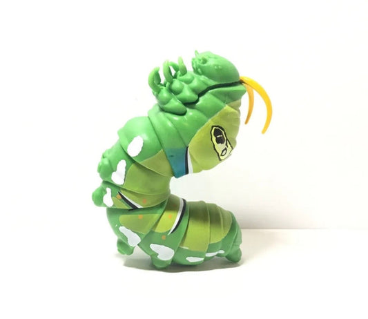Chinese Peacock Swallowtail Butterfly Caterpillar Insect Figure w/ Movable Joints