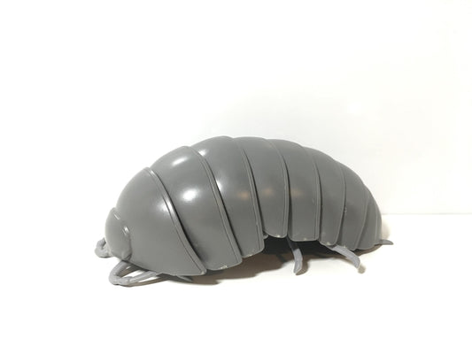 Plastic Pill Bug Roly Poly Insect Potato Bug Isopod  Figure w/Moving Parts Dark Grey Color 14cm